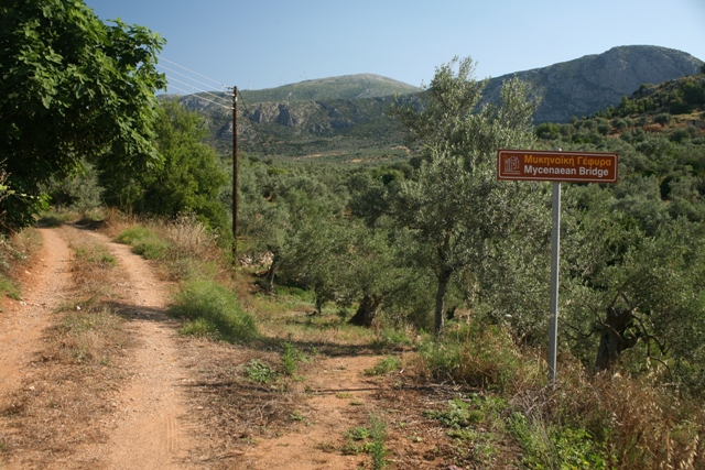 Kazarma - Pathway leading down to the Eastern Mycenaean bridge 